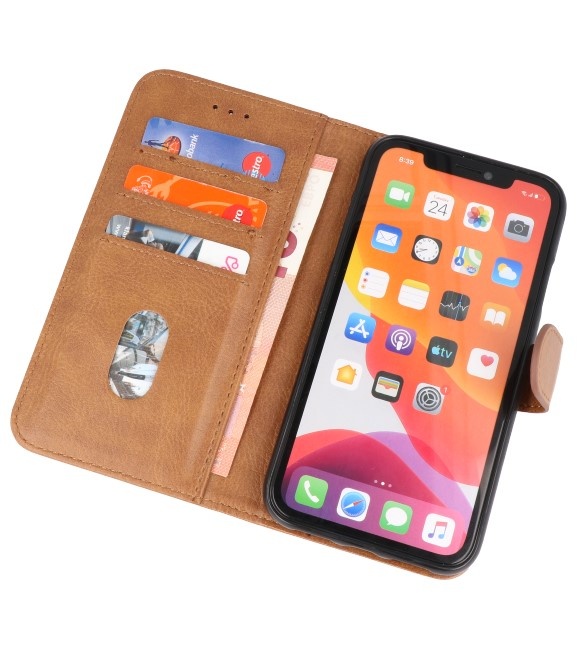 Bookstyle Wallet Cases Hoes voor iPhone 11 Bruin