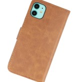 Bookstyle Wallet Cases Hoes voor iPhone 11 Bruin