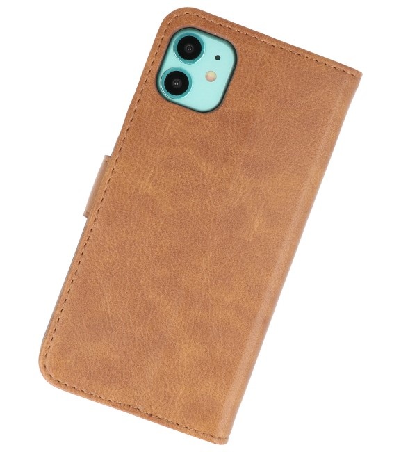 Bookstyle Wallet Cases Hoes voor iPhone 11 Bruin