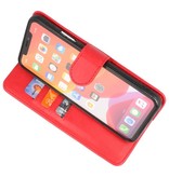 Bookstyle Wallet Cases Cover til iPhone 11 Pro Red
