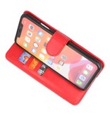 Étuis de portefeuille Bookstyle Cover pour iPhone 11 Pro Red