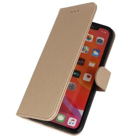 Bookstyle Wallet Cases Hoes voor iPhone 11 Pro Goud