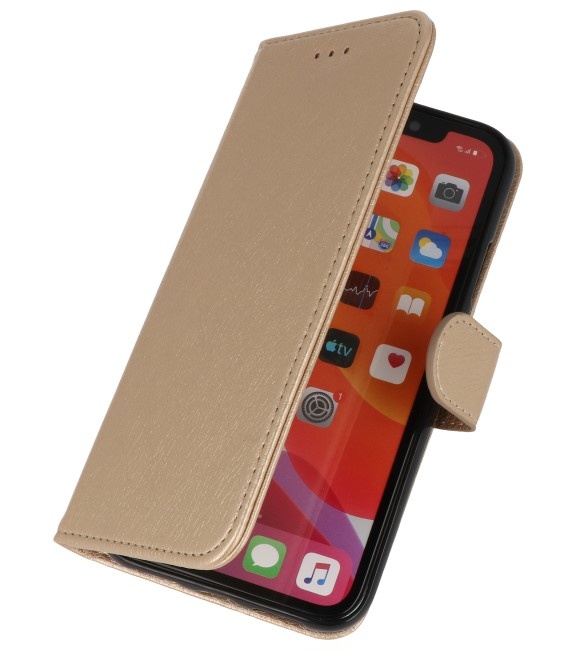 Étuis de portefeuille Bookstyle Cover pour iPhone 11 Pro Gold