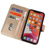 Bookstyle Wallet Cases Hoes voor iPhone 11 Pro Goud