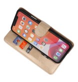 Bookstyle Wallet Cases Hoes voor iPhone 11 Pro Goud
