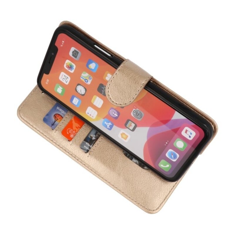 Bookstyle Wallet Cases Cover for iPhone 11 Pro Gold