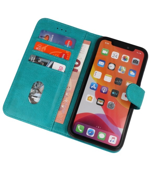 Bookstyle Wallet Cases Hoes voor iPhone 11 Pro Groen