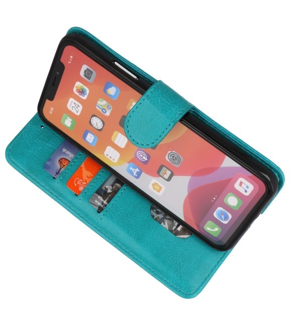 Bookstyle Wallet Cases Hülle für iPhone 11 Pro Grün