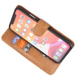 Bookstyle Wallet Cases Hoes voor iPhone 11 Pro Bruin