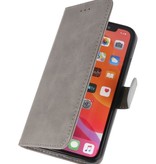 Bookstyle Wallet Cases Hoes voor iPhone 11 Pro Grijs