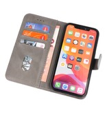 Bookstyle Wallet Cases Hülle für iPhone 11 Pro Grau
