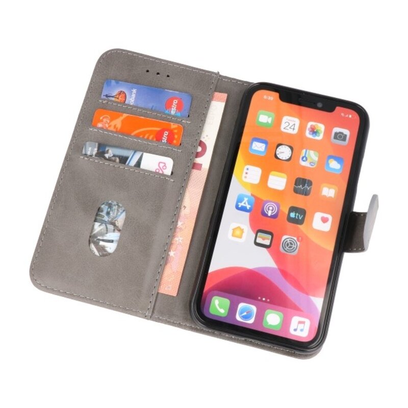 Étuis de portefeuille Bookstyle Cover pour iPhone 11 Pro Grey