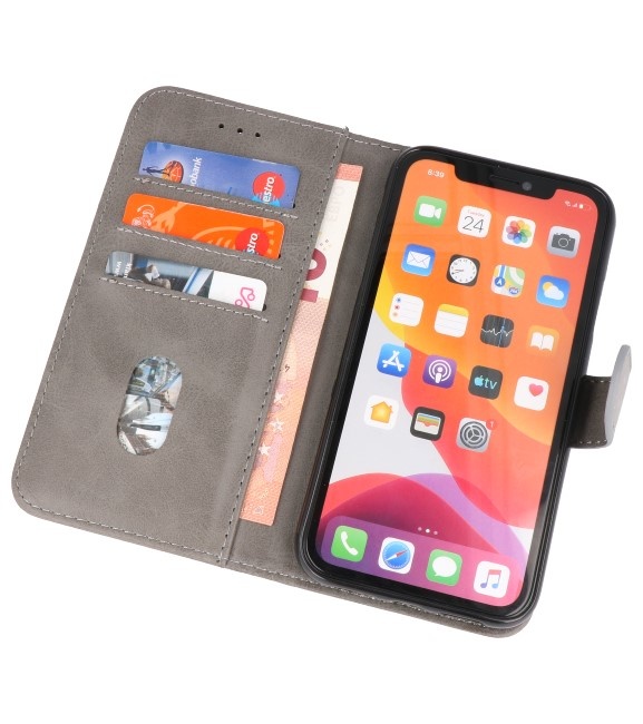 Funda de billetera Bookstyle para iPhone 11 Pro gris