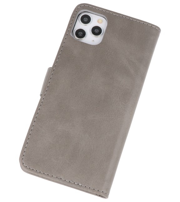 Bookstyle Wallet Cases Hülle für iPhone 11 Pro Grau