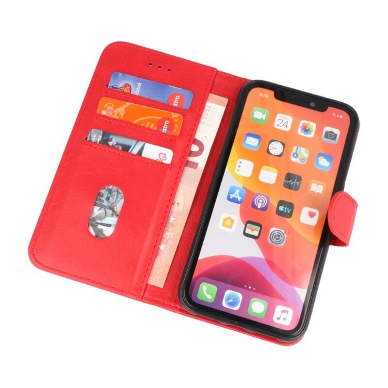 Bookstyle Wallet Cases Hoes voor iPhone 11 Pro Max Rood