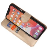 Bookstyle Wallet Cases Hoes voor iPhone 11 Pro Max Goud