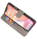 Bookstyle Wallet Cases Hoes voor iPhone 11 Pro Max Grijs