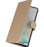 Funda de billetera Bookstyle para Samsung Galaxy Note 10 Plus Gold