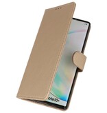 Étuis portefeuille Bookstyle Cover pour Samsung Galaxy Note 10 Plus Gold