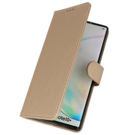 Bookstyle Tegnebog Cover til Samsung Galaxy Note 10 Plus guld