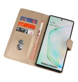 Étuis portefeuille Bookstyle Cover pour Samsung Galaxy Note 10 Plus Gold
