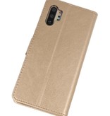 Bookstyle Tegnebog Cover til Samsung Galaxy Note 10 Plus guld