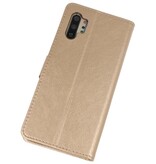 Étuis portefeuille Bookstyle Cover pour Samsung Galaxy Note 10 Plus Gold