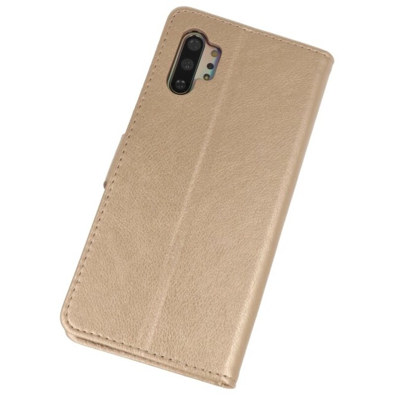 Étuis portefeuille Bookstyle Cover pour Samsung Galaxy Note 10 Plus Gold