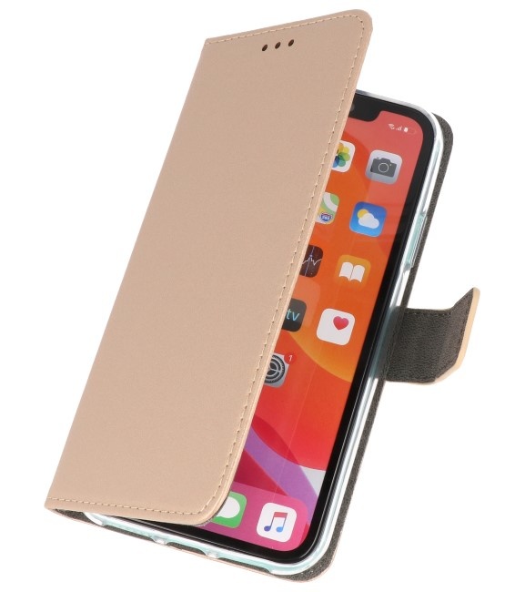 Wallet Cases Hoesje voor iPhone 11 Pro Goud