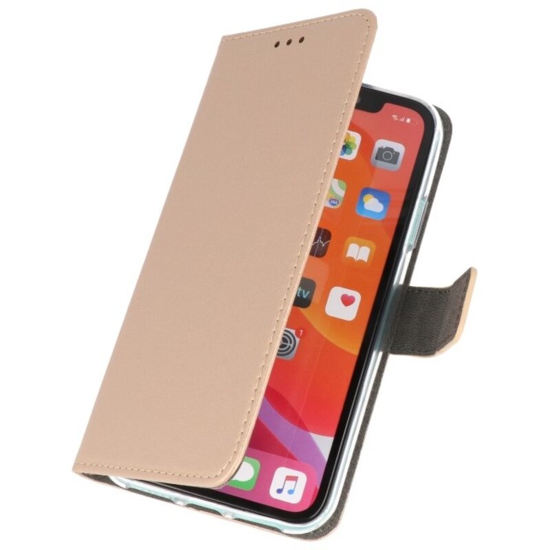 Wallet Cases Hoesje voor iPhone 11 Pro Max Goud