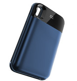 Battery Power Bank + Custodia posteriore per iPhone X / Xs blu