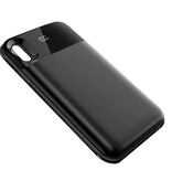 Batteri Powerbank + Bagcover til iPhone XR Sort