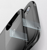 Battery Power Bank + Custodia posteriore per iPhone Xs Max blu