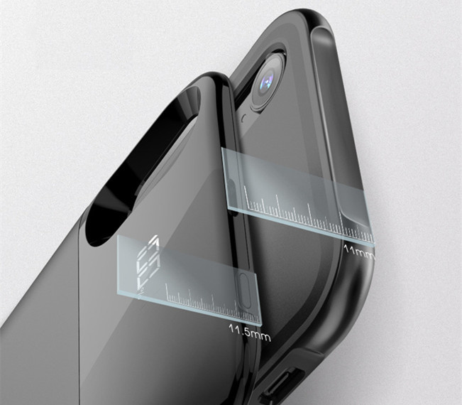 Battery Power Bank + Custodia posteriore per iPhone Xs Max blu