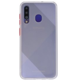 Funda rígida combinada de colores para Samsung Galaxy A20s Transparente