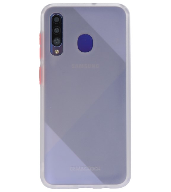 Étui rigide à combinaison de couleurs pour Samsung Galaxy A20s Transparent