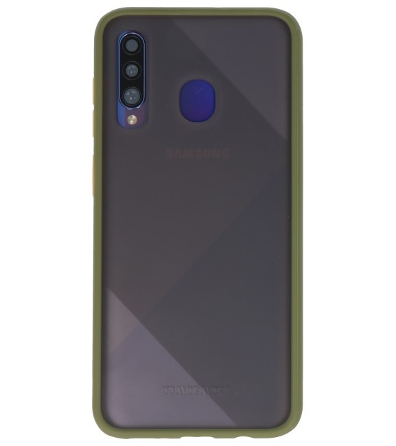 Farvekombination Hård taske til Samsung Galaxy A20s Green