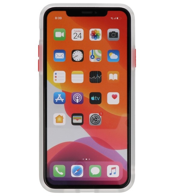 Funda rígida combinada de colores para iPhone 11 Pro Max Transparente