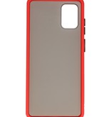Étui rigide à combinaison de couleurs pour Samsung Galaxy A51 Rouge