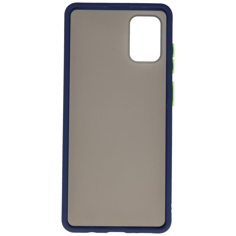Funda dura combinada de colores para Samsung Galaxy A71 Azul