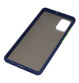 Étui rigide à combinaison de couleurs pour Samsung Galaxy A71 Bleu