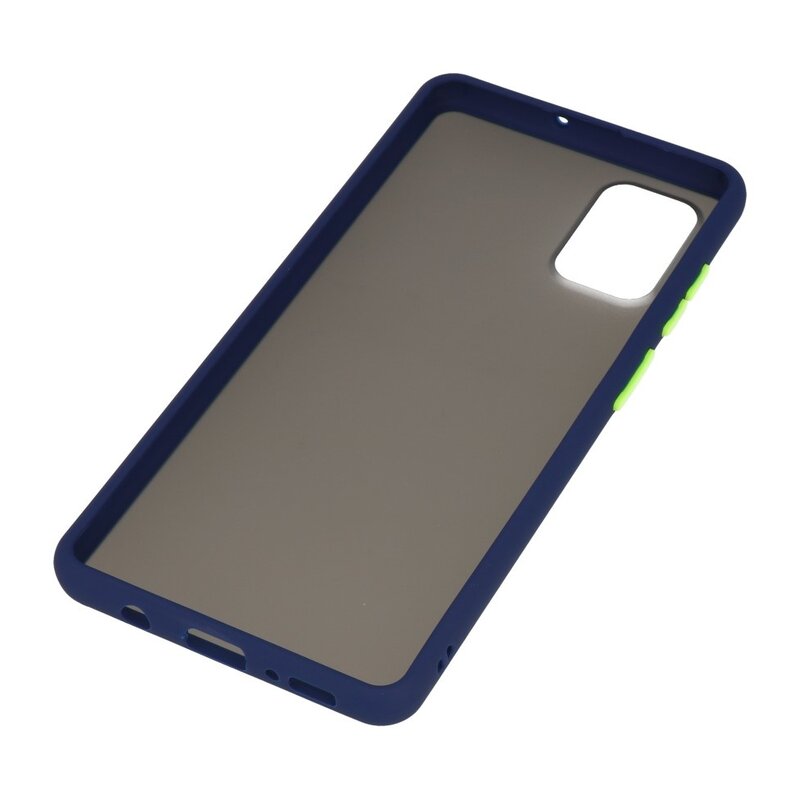 Funda dura combinada de colores para Samsung Galaxy A71 Azul
