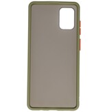 Funda dura combinada de colores para Samsung Galaxy A71 Verde