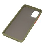 Funda dura combinada de colores para Samsung Galaxy A71 Verde