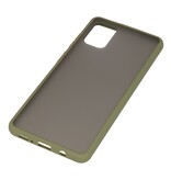 Funda dura combinada de colores para Samsung Galaxy A71 Verde