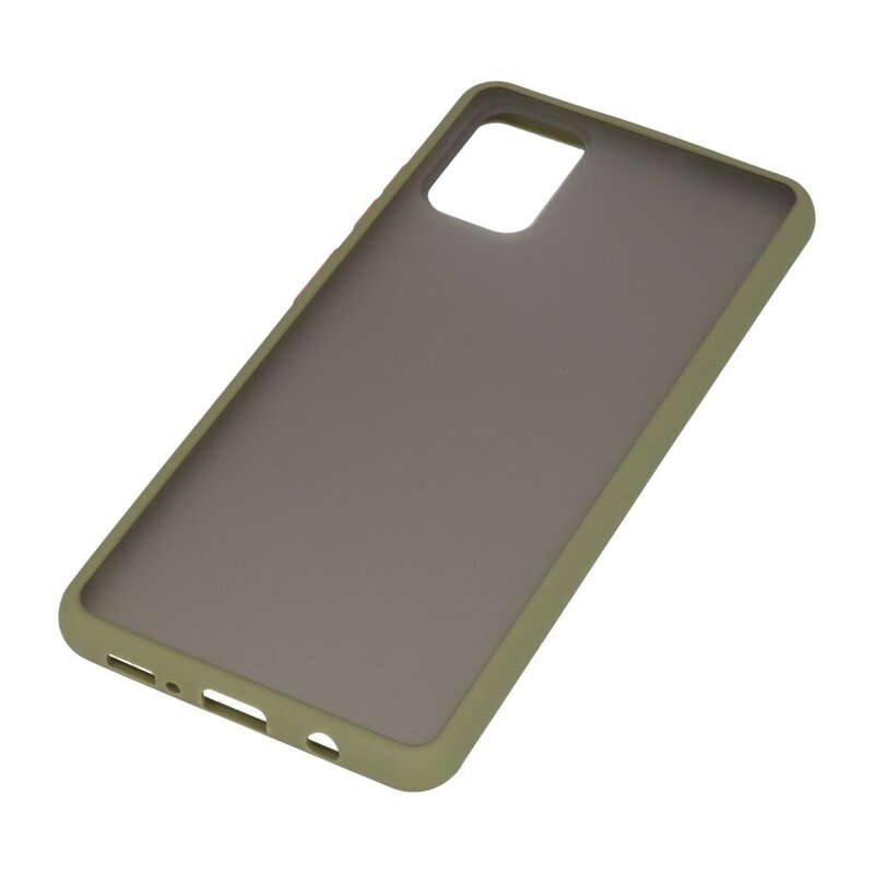 Funda dura combinada de colores para Samsung Galaxy A71 Verde