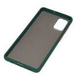 Funda dura combinada de colores para Samsung Galaxy A71 Verde Oscuro