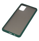 Funda dura combinada de colores para Samsung Galaxy A71 Verde Oscuro