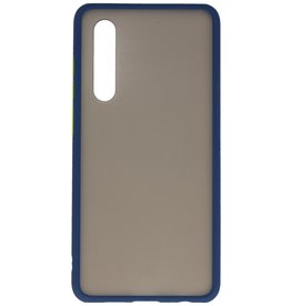 Funda dura combinada de colores para Huawei P30 Azul