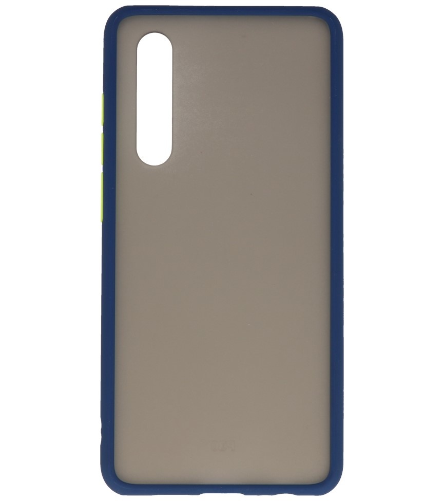 Funda dura combinada de colores para Huawei P30 Azul